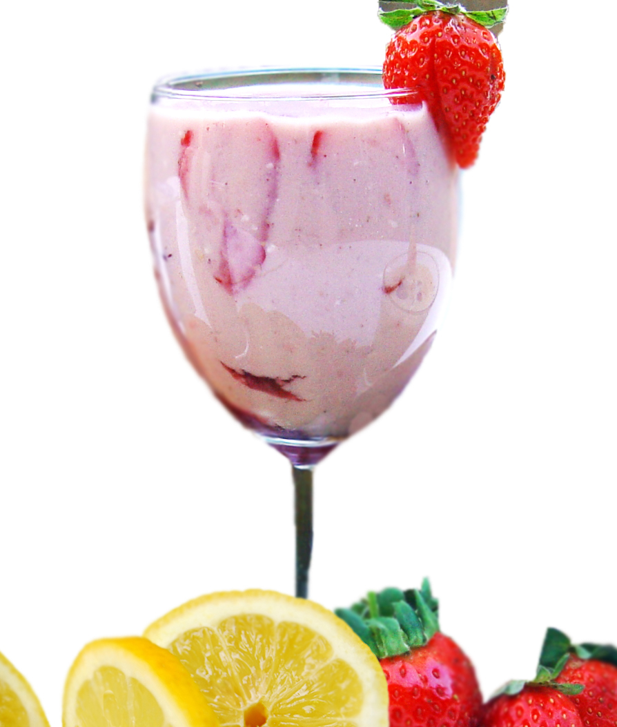 Rezept für kalorienarmen Joghurt-Erdbeer Smoothie